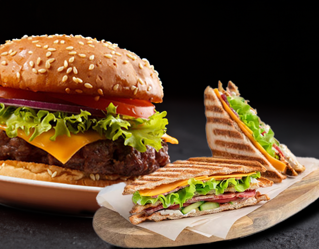 Chocies of Sandwiches & Burgers